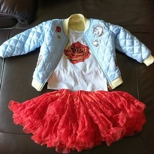 Disney Tutu Couture Belle 3 PC 2T NWT